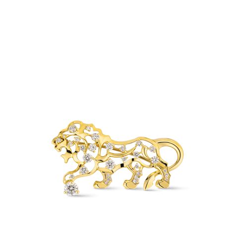 chanel lion|Chanel lion brooch.